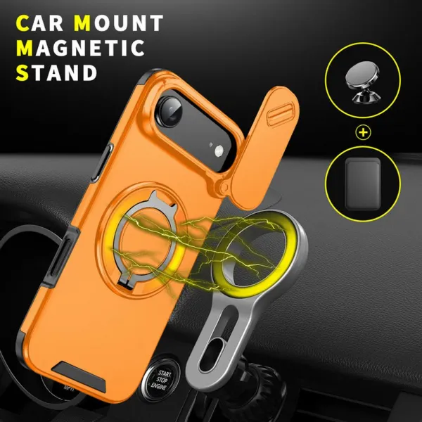 Camslide Stand obal, iPhone Air, oranžový