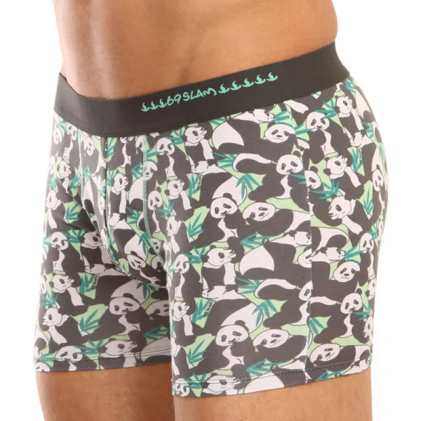 Pánske boxerky 69SLAM fit bamboo panda boo (MPBPBO-BB) S, trenky