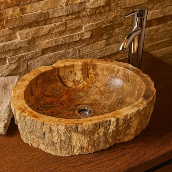 Umývadlo z prírodného kameňa SINK FOSSIL- malé