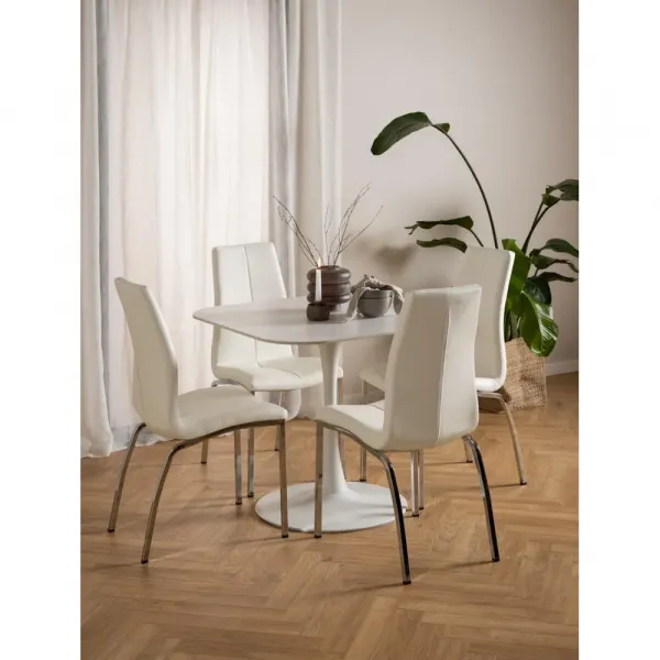 Actona Jídelní stůl MALTA 90 cm bílý mramor