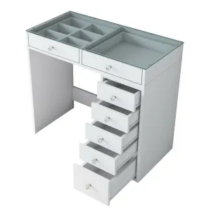 Kalune Design Toaletní stolek Melissa 02 bílý/čirý