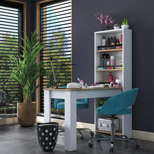 Toaletný stolík Milano White and Walnut