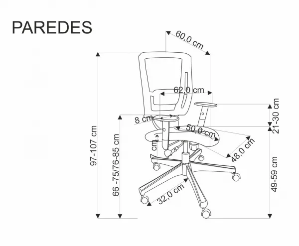 Kancelárske kreslo PAREDES Halmar