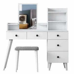 Kalune Design Toaletní stolek Margot 01 se stoličkou bílý