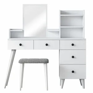 Kalune Design Toaletní stolek Margot 01 se stoličkou bílý