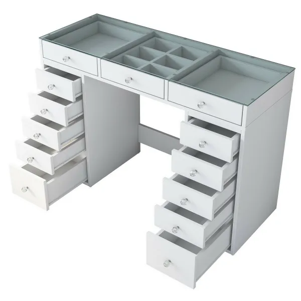 Kalune Design Toaletní stolek Melissa 01 bílý/čirý