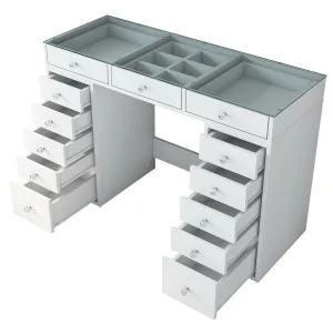 Kalune Design Toaletní stolek Melissa 01 bílý/čirý