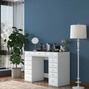Kalune Design Toaletní stolek Melissa 01 bílý/čirý