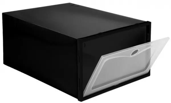 Úložné boxy na topánky OSLO čierne (10 ks)