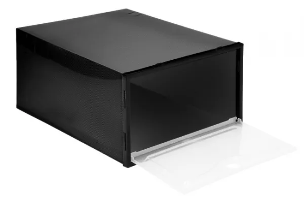 Úložné boxy na topánky OSLO čierne (10 ks)