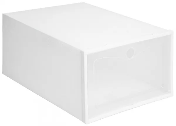 Úložné boxy na topánky OSLO biele (10 ks)