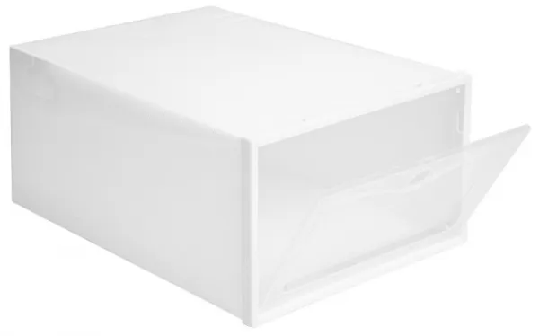 Úložné boxy na topánky OSLO biele (10 ks)