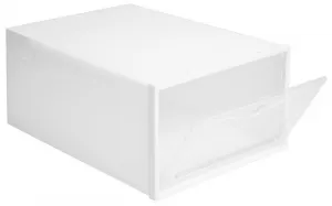 Úložné boxy na topánky OSLO biele (10 ks)