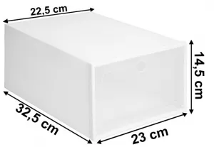 Úložné boxy na topánky OSLO biele (10 ks)