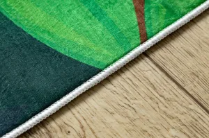 Detský koberec protišmykový BAMBINO 2705 Zvieratá, zelený / hnedý
