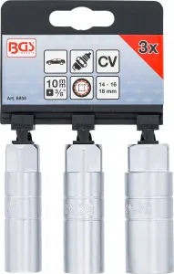 BGS Technics BGS 6858 – sada nástrčných kľúčov na zapaľovacie sviečky, 3 diely