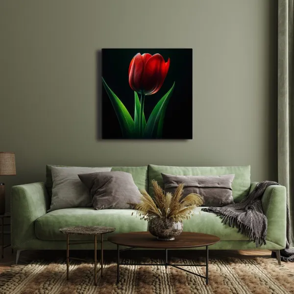 Obraz kvet tulipánu v noci