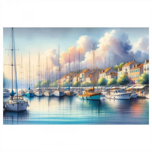 Obraz pokojná marina za úsvitu