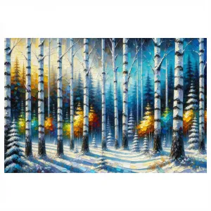 Obraz zimné lesné čaro
