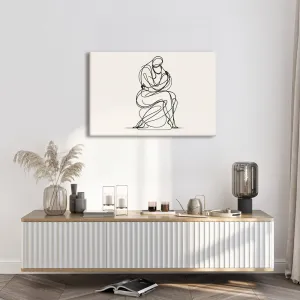 Obraz minimalistická kresba postavy