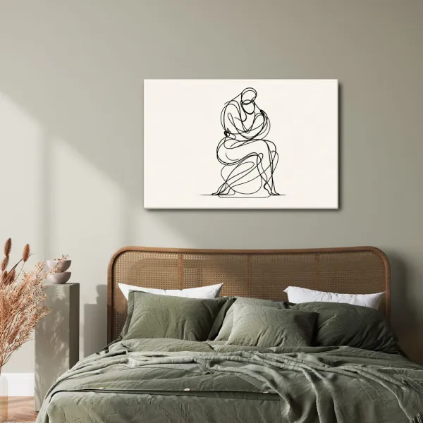 Obraz minimalistická kresba postavy