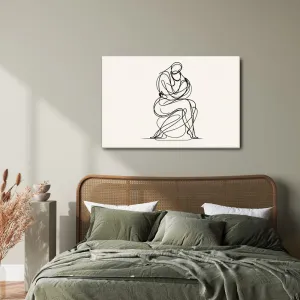 Obraz minimalistická kresba postavy