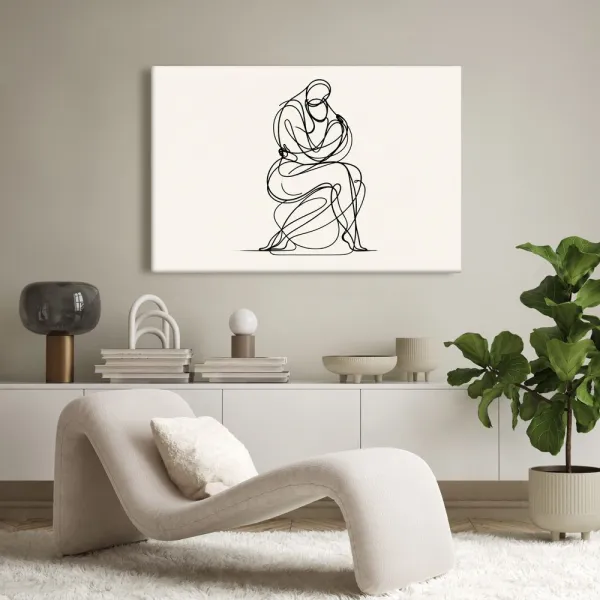 Obraz minimalistická kresba postavy