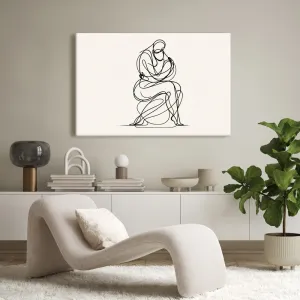 Obraz minimalistická kresba postavy