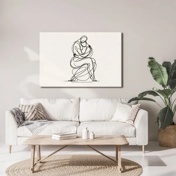 Obraz minimalistická kresba postavy