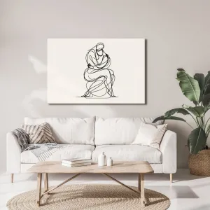 Obraz minimalistická kresba postavy