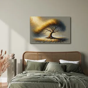 Obraz zlatý strom života vo vetre