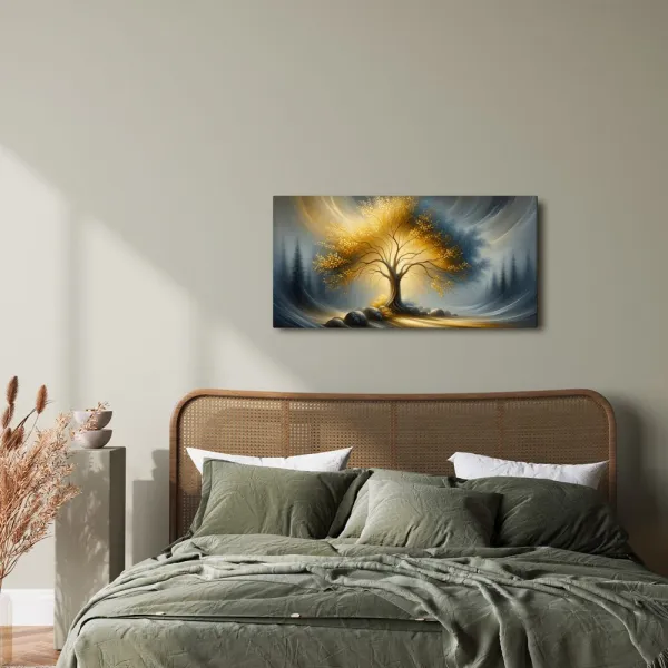 Obraz magický strom života v hmle