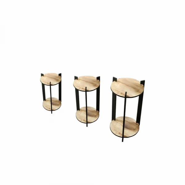 Stojan na kvety Flower Desk Round - Oak