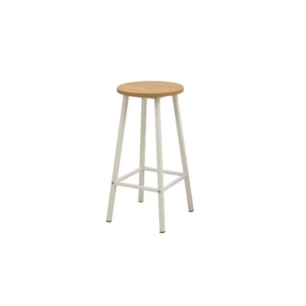 Bar Table & Stool Set (3 Pieces) Mola Set 100 - Karina White