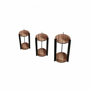 Stojan na kvety Flower Desk Round - Walnut