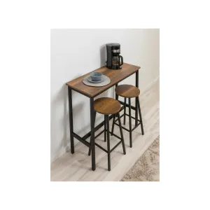 Bar Table & Stool Set (3 Pieces) Mola Set 100 - Barok Black