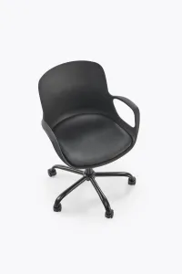HALMAR Dětská otočná židle Frost eko kůže černá