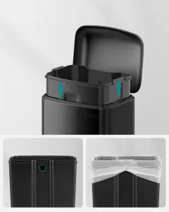 SONGMICS Odpadkový kôš s vekom IRIS 30 l čierny II