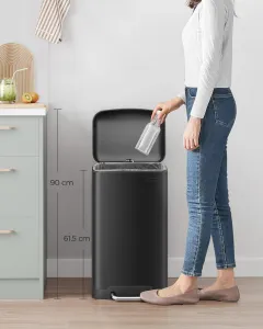 SONGMICS Odpadkový kôš s vekom IRIS 30 l čierny II