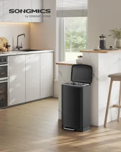 SONGMICS Odpadkový kôš s vekom IRIS 30 l čierny II