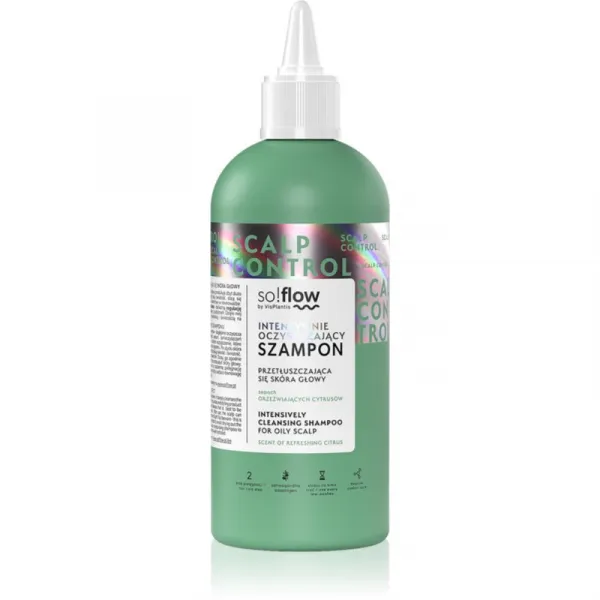 so!flow Oily Scalp Intensively Cleansing Shampoo čistiaci šampón pre mastnú pokožku hlavy 200 ml