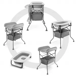 Prebaľovací pultík s vaničkou Kinderkraft Bubbly Grey
