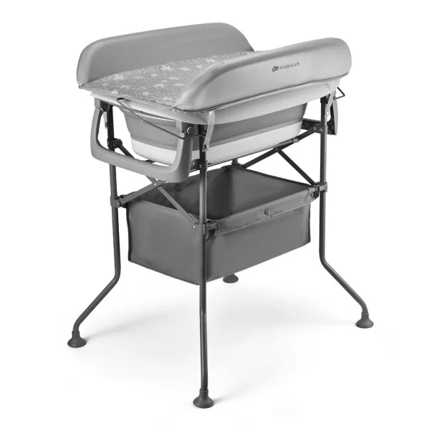 Prebaľovací pultík s vaničkou Kinderkraft Bubbly Grey