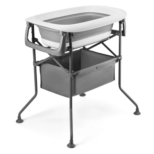 Prebaľovací pultík s vaničkou Kinderkraft Bubbly Grey