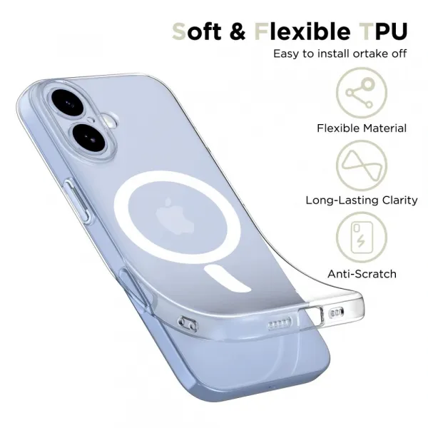 Tech-Protect Flexair MagSafe, iPhone 17, priehľadný