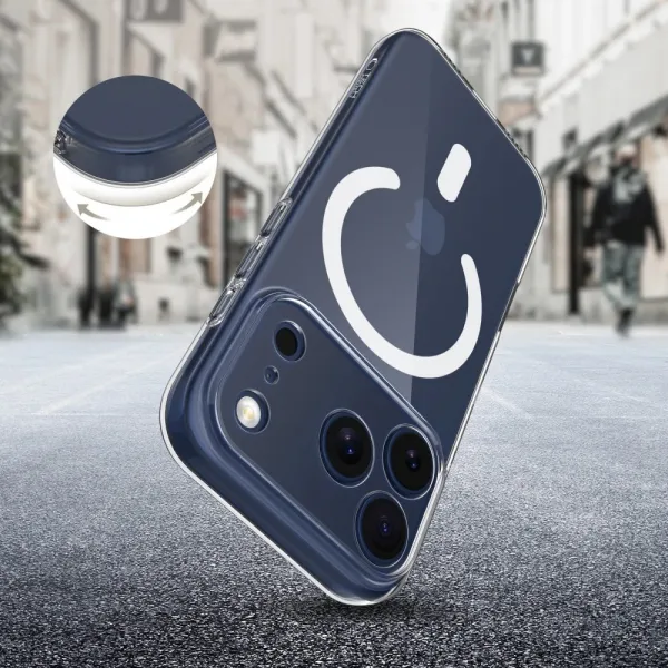 Tech-Protect Flexair MagSafe, iPhone 17 Pro Max, priehľadný