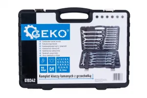Geko Sada klbových račnových kľúčov 22 ks. 6-32mm