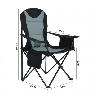 Ak furniture Kempingová židle FOTYN černo-šedá