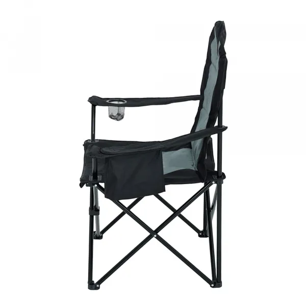 Ak furniture Kempingová židle FOTYN černo-šedá