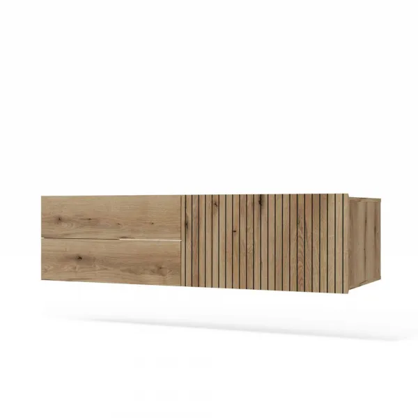 TP Living Závesná skrinka pod umývadlo s doskou TIGO 1D2S 140 cm dub evoke